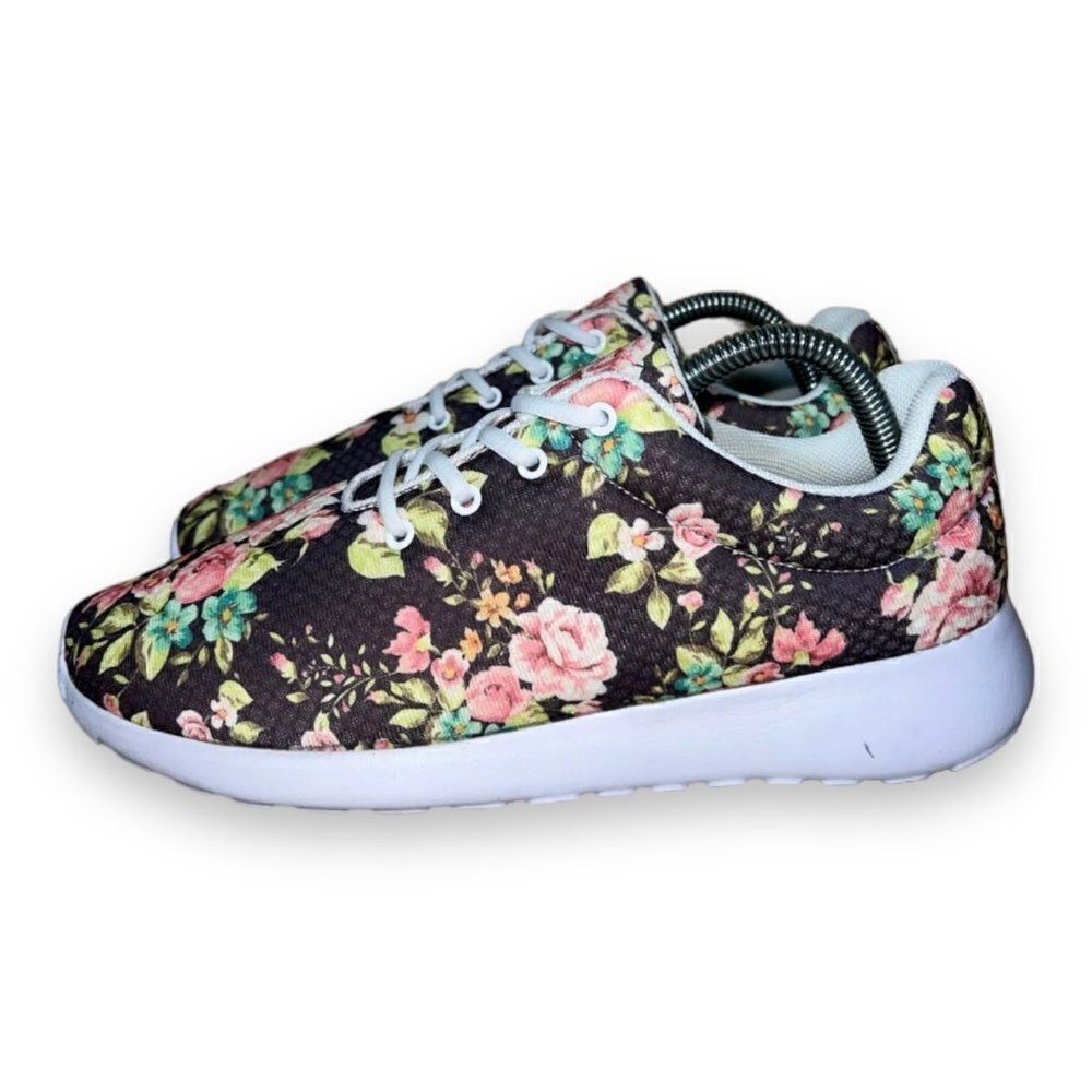 Yes We Vibe Bloom and Be Flowerful‎ Grey/Pink Women's 9.5